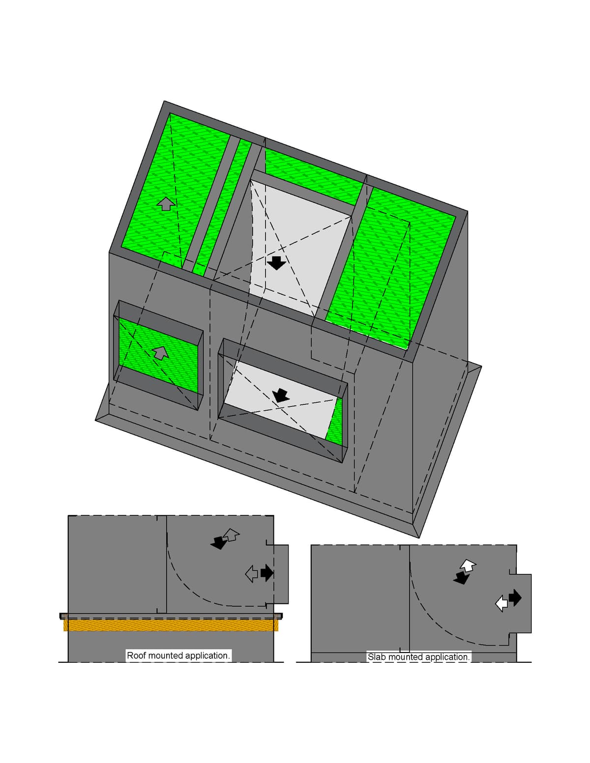 Horizontal Discharge Package curb